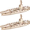 2 Maquettes 3D En Bois De Porte-avions - 234 Pièces