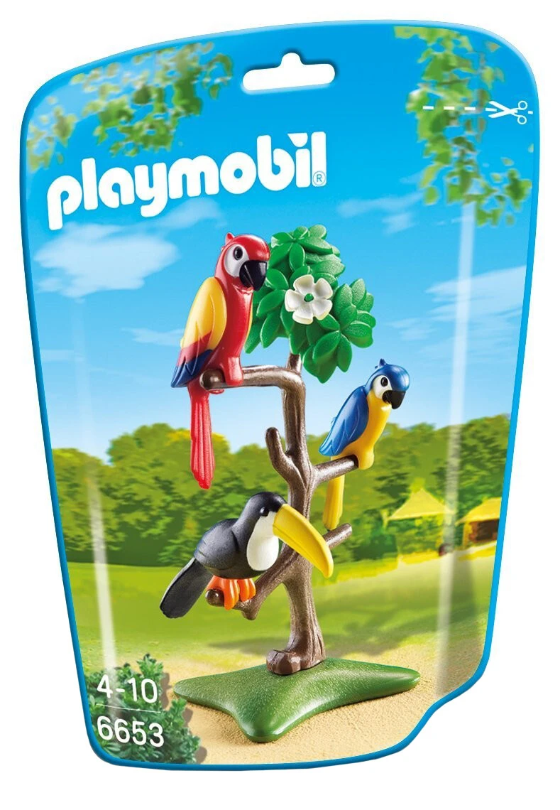 Playmobil 2 Perroquets Et 1 Toucan N°6653 1 Playmobil 2 Perroquets Et 1 Toucan N°6653