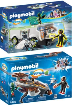 2 Véhicules Playmobil Super 4 Avec Gene