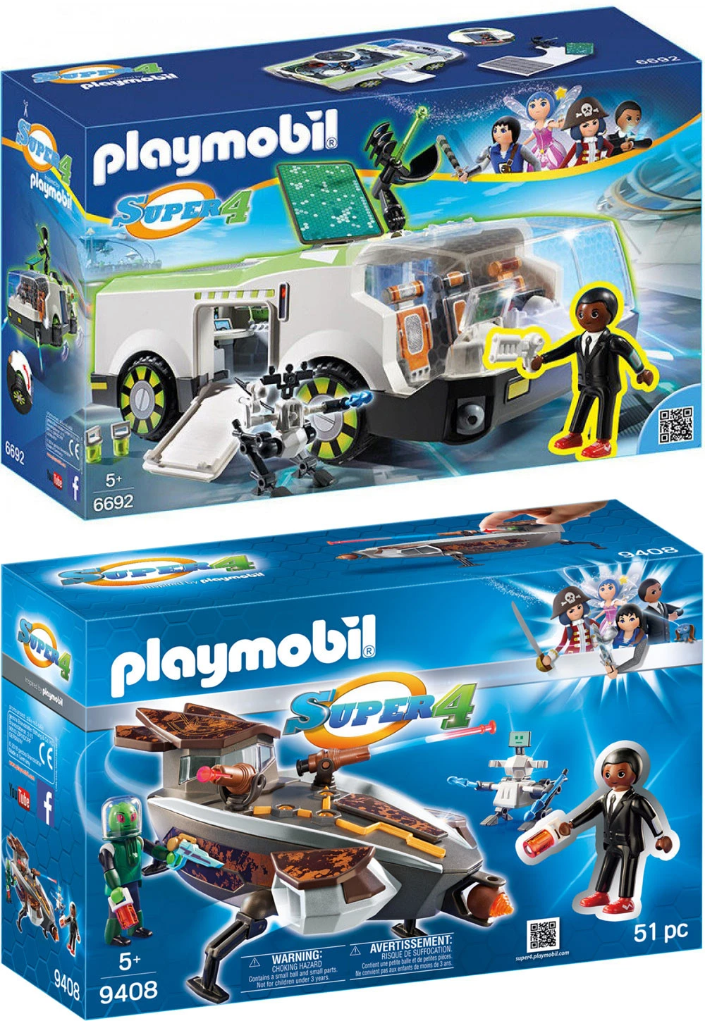2 Véhicules Playmobil Super 4 Avec Gene 1 2 Véhicules Playmobil Super 4 Avec Gene