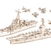 7 Maquettes 3D En Bois : Porte-avions, Navire De Guerre Et Aéronefs