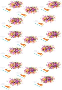 9.000 élastiques Loom Avec Outils De Tissage