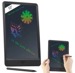 Ardoise LCD 10" 25,4 Cm Multicolore Avec Stylet Et Verrouillage Des Touches