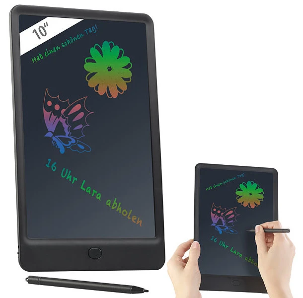 Ardoise LCD 10" 25,4 Cm Multicolore Avec Stylet Et Verrouillage Des Touches 1 Ardoise LCD 10" 25,4 Cm Multicolore Avec Stylet Et Verrouillage Des Touches