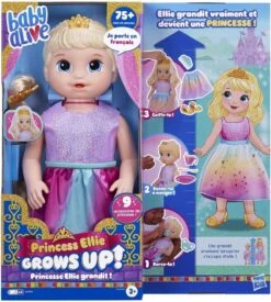 Hasbro Baby Alive : Poupée Princesse Ellie Qui Parle Et Grandit -Monde Jouet Pas Cher Magasin baby alive poupee princesse ellie qui parle et grandit ref TG2557 5