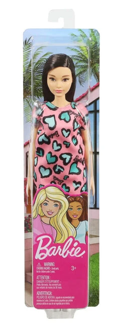 Barbie Chic Poupée Aux Cheveux Bruns Avec Robe Rose à Motifs Cœurs -Monde Jouet Pas Cher Magasin barbie chic poupee aux cheveux bruns avec robe rose a motifs coeurs ref TG2257 2