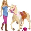 MATTEL Barbie En Tenue D'équitation Avec Son Cheval