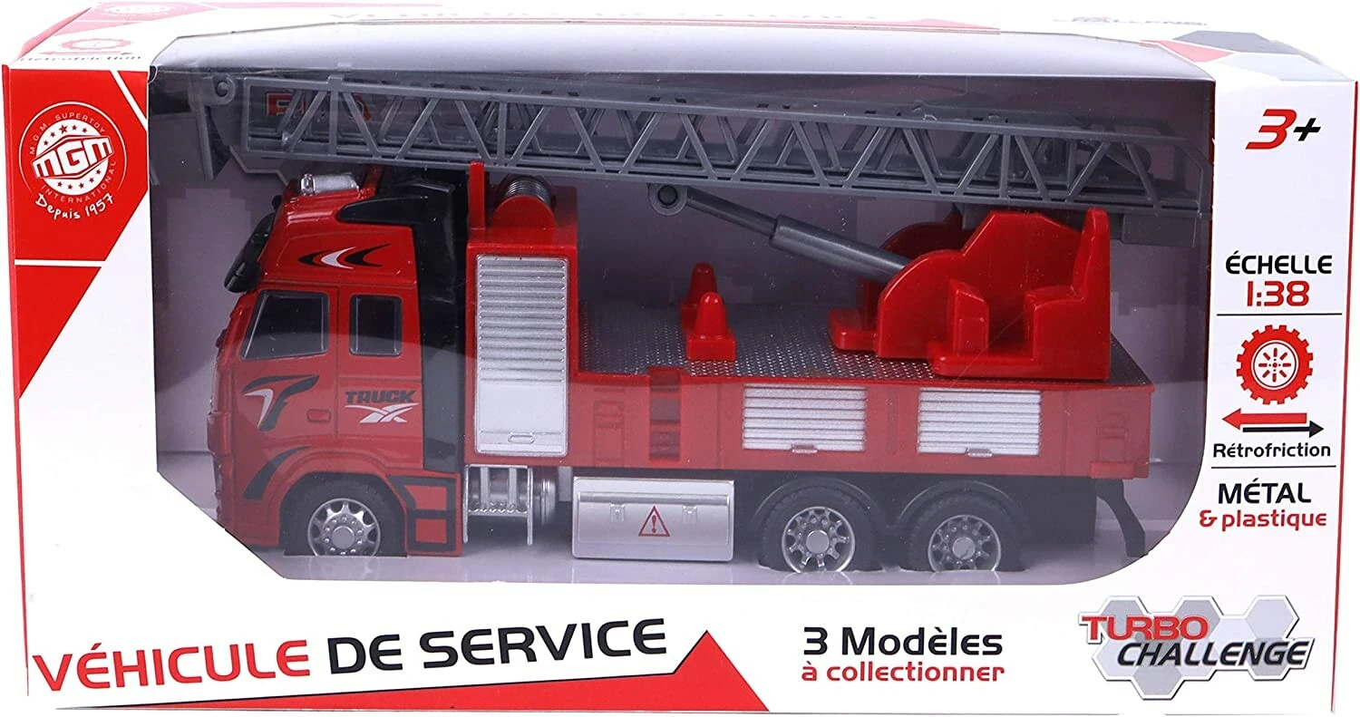 Camion De Pompier En Métal - Rouge 2 Camion De Pompier En Métal - Rouge – Image 2