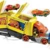 Hot Wheels Camion De Transport De Véhicules Spécial Choc Avec Projection De Voitures
