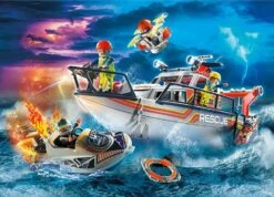 Playmobil City Action Sauveteur En Mer Avec Bateau Et Speedboat -Monde Jouet Pas Cher Magasin city action sauveteur en mer avec bateau et speedboat ref TG2420 4