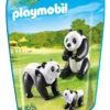 Playmobil Couple De Pandas Et Leur Bébé N°6652