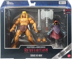 MATTEL Figurines Savage He-Man Et Orko Des Maîtres De L’Univers : Révélation -Monde Jouet Pas Cher Magasin figurines savage he man et orko des maitres de l univers revelation ref TG2529 2