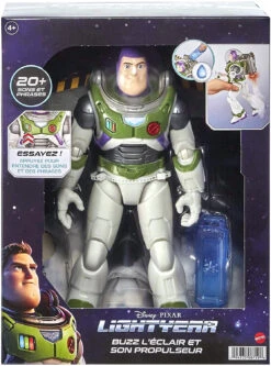 Disney / Pixar Grande Figurine Buzz L'Éclair Articulé Et Animée Avec Son Jet Pack -Monde Jouet Pas Cher Magasin grande figurine buzz l eclair articule et animee avec son jet pack ref TG2449 6