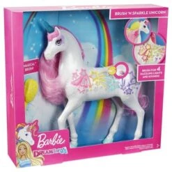 Barbie Licorne Arc-en-ciel Avec Sons Et Lumières Dreamtopia -Monde Jouet Pas Cher Magasin licrone arc en ciel avec sons et lumieres ref KT9952 2 1