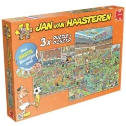 Jumbo Pack De 3 Puzzles Jan Van Haasteren Thème Foot