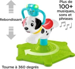 Fisher Price Petit Chien Tourni-Rebond -Monde Jouet Pas Cher Magasin petit chien tourni rebond ref TG2335 1