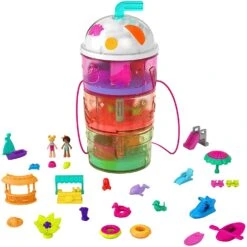 2 Coffrets Polly Pocket Multifacettes Smoothie -Monde Jouet Pas Cher Magasin polly pocket coffret multifacettes smoothie ref TG2274 1
