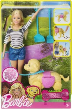 Poupée Barbie - Balade Du Chien DWJ68 -Monde Jouet Pas Cher Magasin poupee barbie balade du chien dwj68 ref TG2380 1