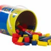 Seau De 100 Blocs De Construction En Bois En 4 Couleurs Et 6 Formes