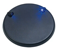 Socle Lumineux Ø 9,5 cm Avec 2 LED Bleues Pour Modèles Réduits
